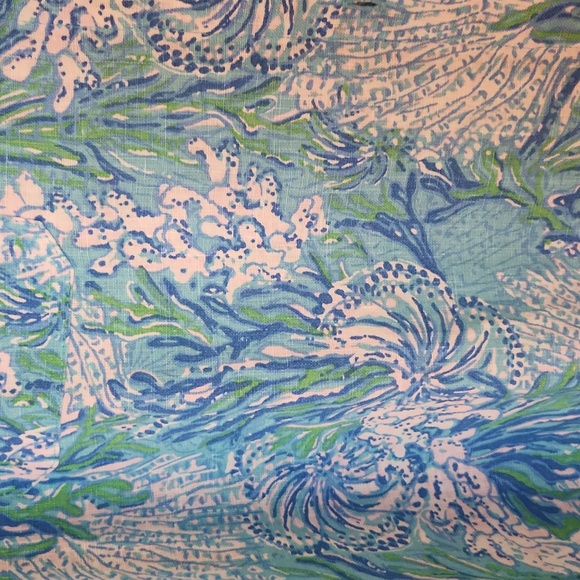 Lilly Pulitzer Sea View Cover Up, Aqua, tunic length - Picture 3 of 4